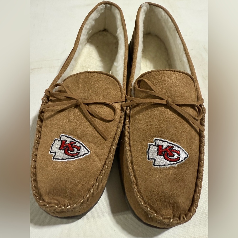 Kansas City Chiefs Moccasin Slippers From Foco Size-XL {13-14}